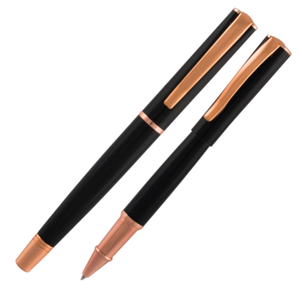 Roller impressa™ nero-rosegold punta m monteverde - Z05670