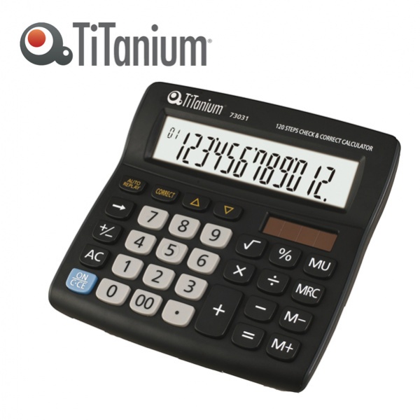 Calcolatrice da tavolo 12 cifre 73031 titanium - Z05673