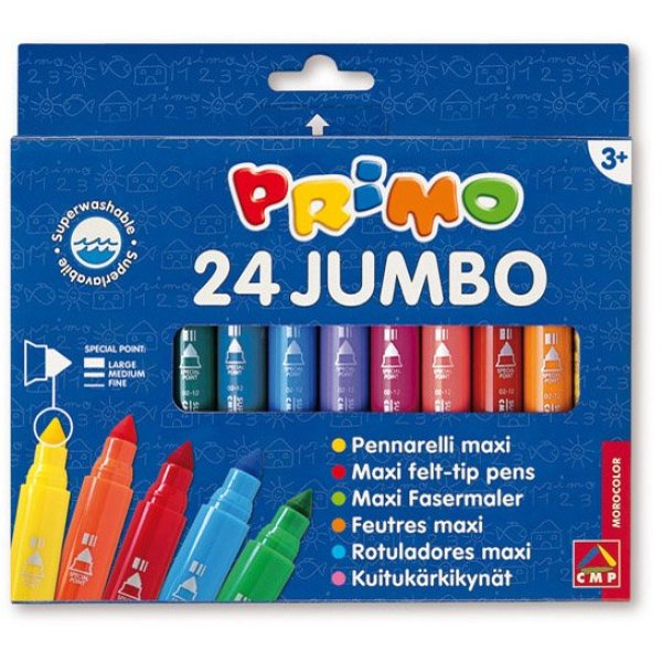 Astuccio 24 pennarelli jumbo superlavabili primo - Z05677