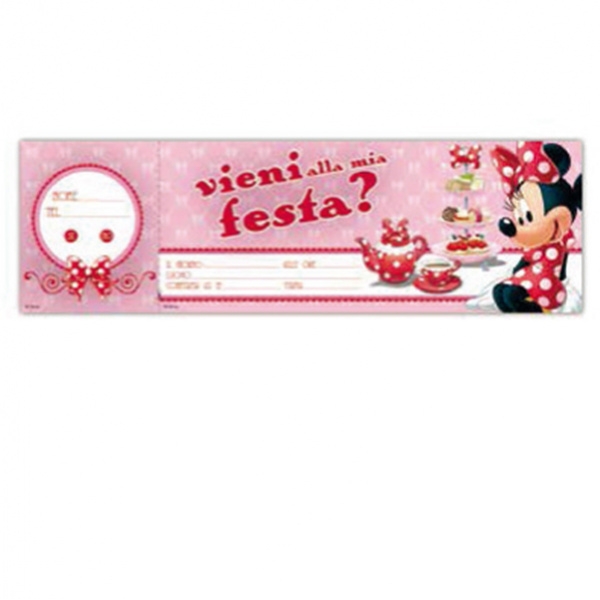 Blocchetto 10 inviti alla festa minnie disney sadoch - Z05764