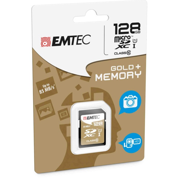 Sdxc emtec 128gb class 10 gold + - Z06325