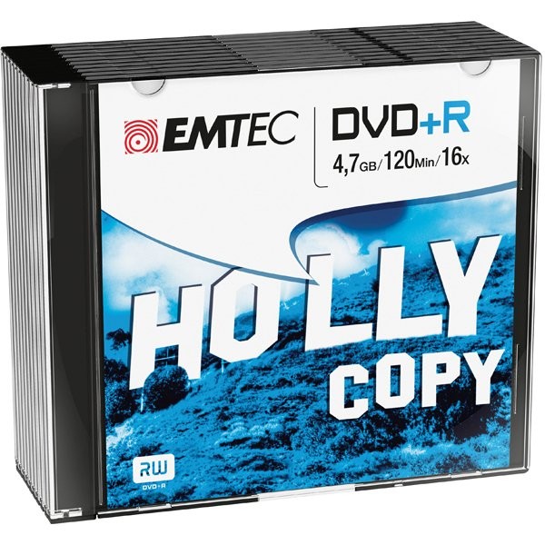 Dvd+r emtec4,7gb 16x slim case (kit 10pz) - Z06359