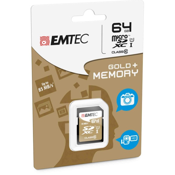 Sdxc emtec 64gb class 10 gold + - Z06369