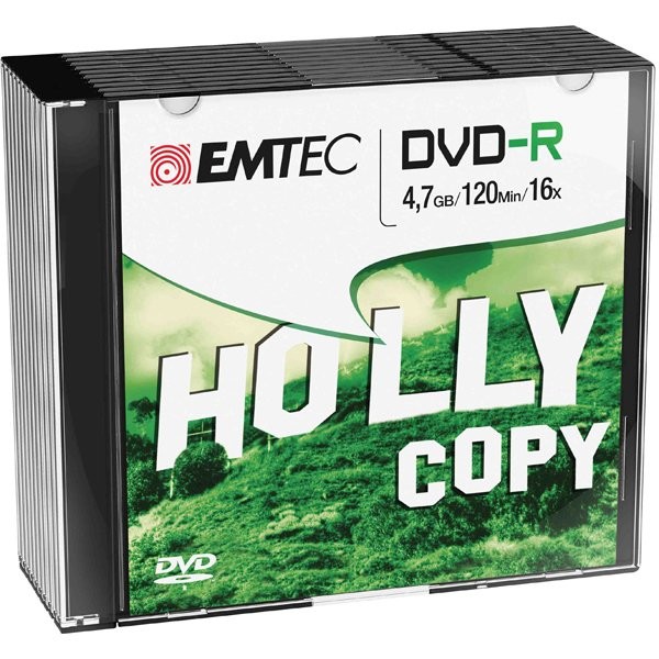 Dvd-r emtec 4,7gb 16x slim case (kit 10pz) - Z06373