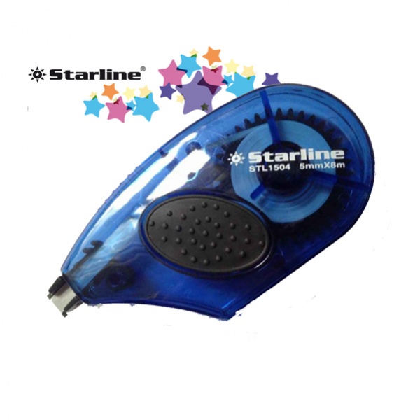Starline Bianchetto a Nastro Correttore per Scuola da Ufficio Starline 5mmx8m 5pz Roller 