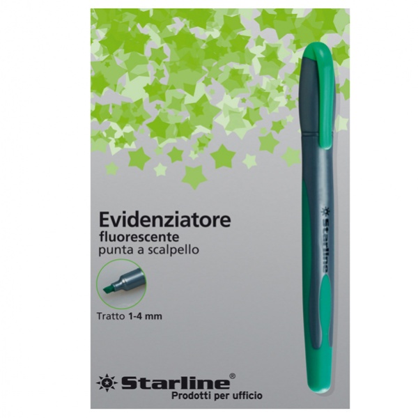 Evidenziatore starline verde p.scalpello 1-4mm - Z09053