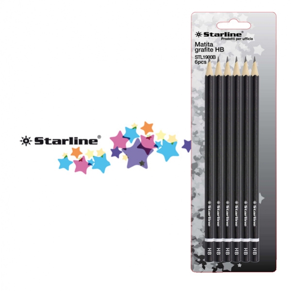 Blister 6 matite grafite hb starline - Z09069