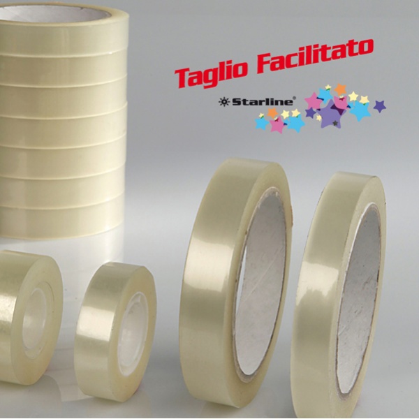 Torre 8 rotoli nastro adesivo 19mmx33mt trasparente starline - Z09255
