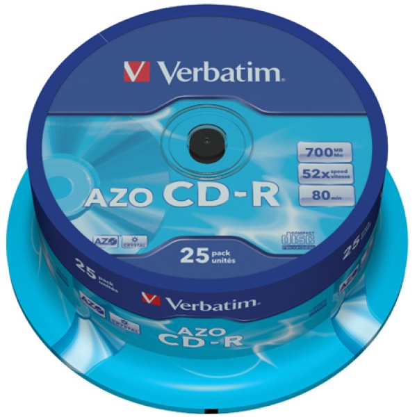 Scatola 25 cd-r datalifeplus spindle 1x-52x 700mb serigrafato - Z09435