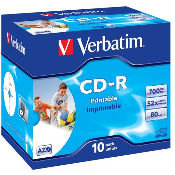 Scatola 10 cd-r datalifeplus jewel case 1x-52x 700mb stampabile inkjet - Z09440