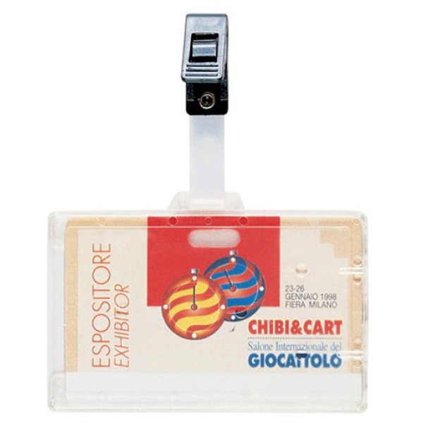 Portanome 9x6cm con clip in plastica 388 favorit - Z09655