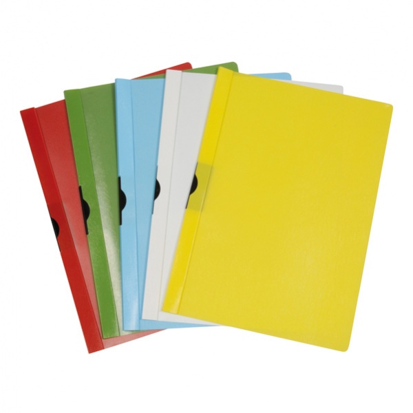 Cartellina pvc c/molla dorso 5 bianco spring file 22x31 - Z09710