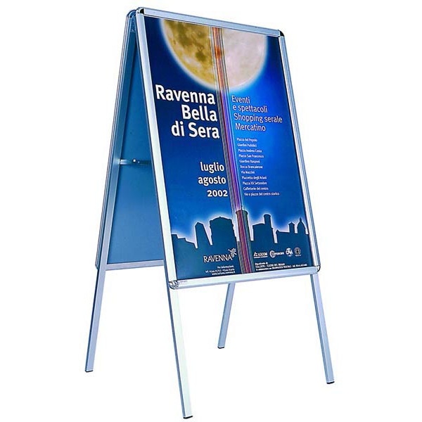 Cavalletto bifacciale con 2 cornici a scatto 70x100 - Z09749