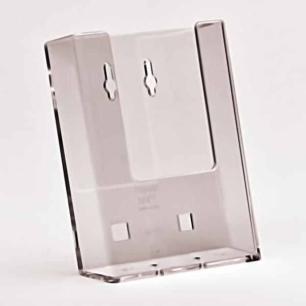 Porta depliant 1/3 A4 da parete trasparente - Z09870