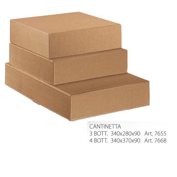 Scatola l340x p370x h90mm onda avana - Z10006