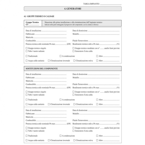 Libretto impianto climatizzazione lombardia 297x210mm 48pag e2621lo edipro - Z10378