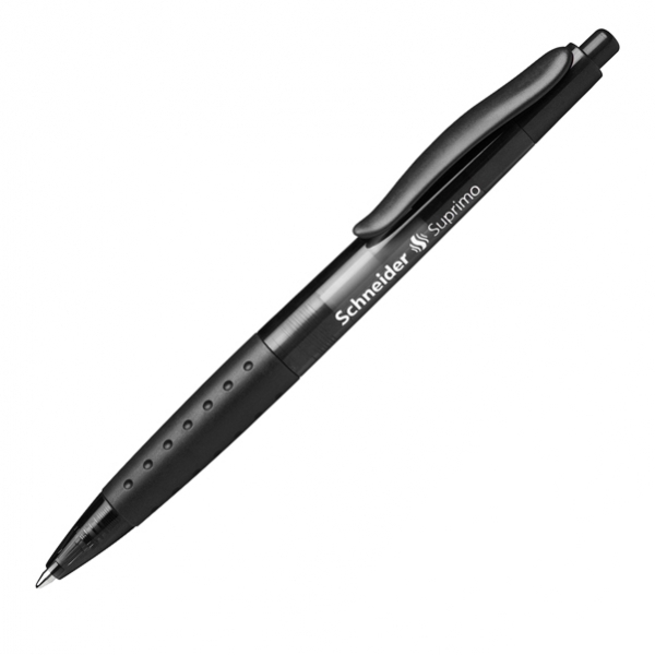 Penna a sfera a scatto suprimo punta media nero schneider - Z10418