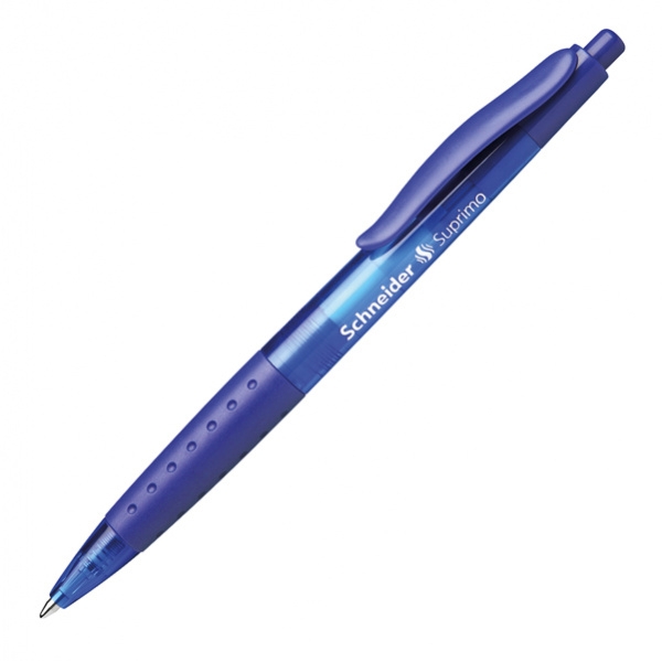 Penna a sfera a scatto suprimo punta media blu schneider - Z10420