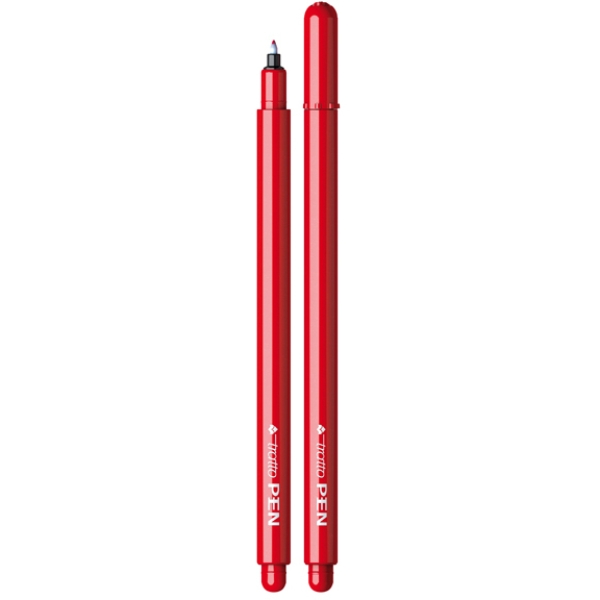 Pennarello tratto pen new metal rosso - Z10669