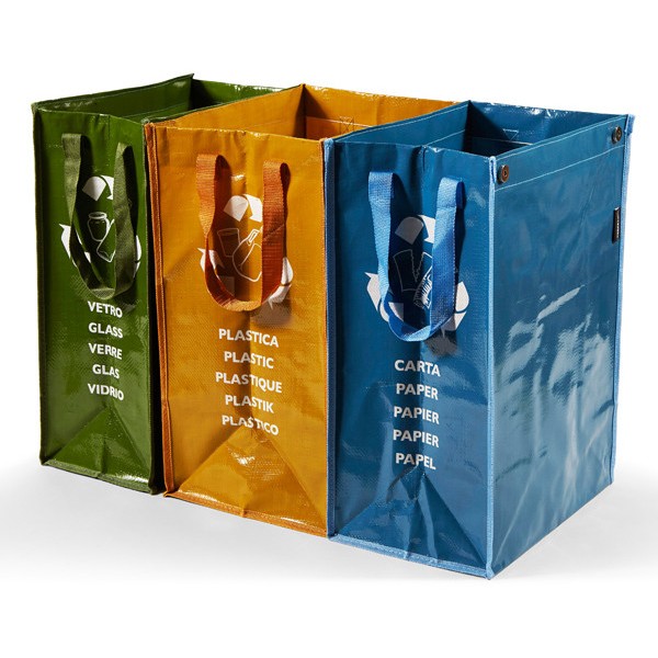 Set 3 contenitori ricicla bag perfetto - Z10789