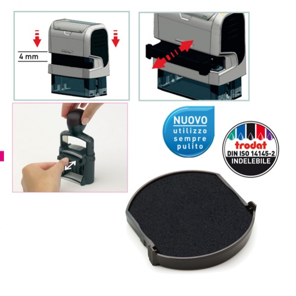 Blister 2 tamponcino 6/4642 nero trodat - Z10996