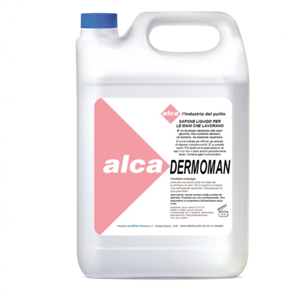 Sapone liquido 5lt per sporco medio dermoman alca - Z11182