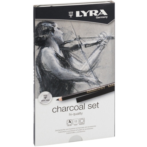Astuccio metallo assortimento rembrant charcoal set lyra - Z11192