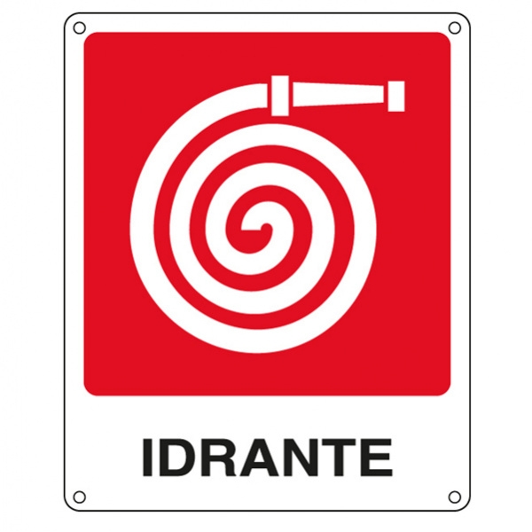 Cartello alluminio 25x31cm 'idrante'' - Z11340