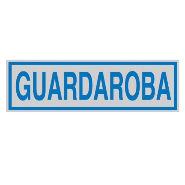 Targhetta adesiva 165x50mm guardaroba - Z11463