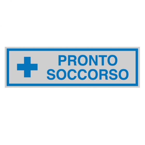 Targhetta adesiva 165x50mm pronto soccorso - Z11465