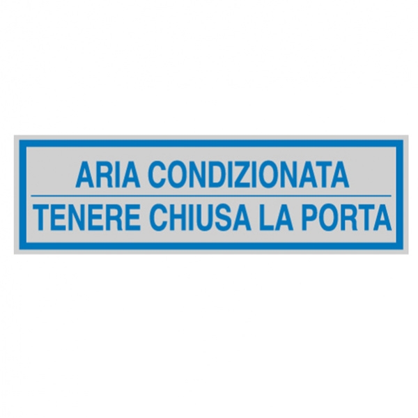 Targhetta adesiva 165x50mm aria condizionata ... - Z11466