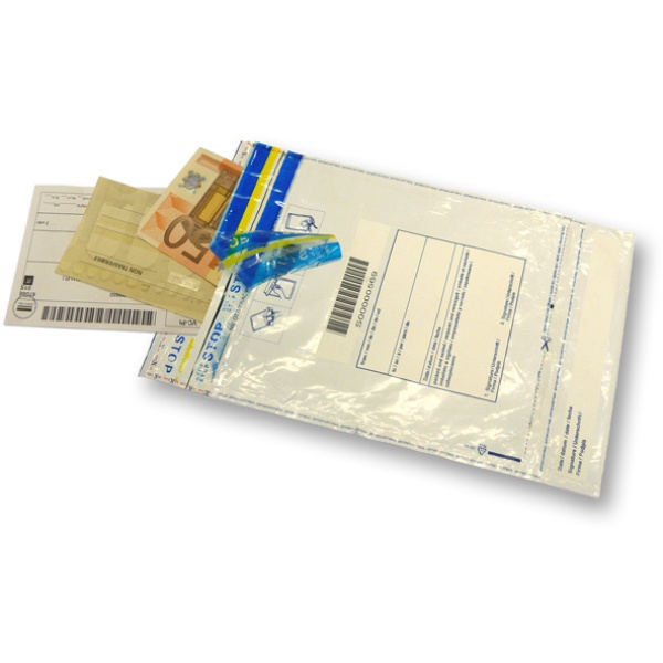 25 buste sicurezza 225x325mm in ldpe riciclabile 70 mic - Z11507