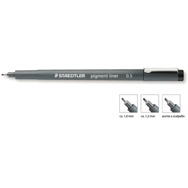 Pennarello pigment liner 308 nero 1,0mm staedtler - Z11527