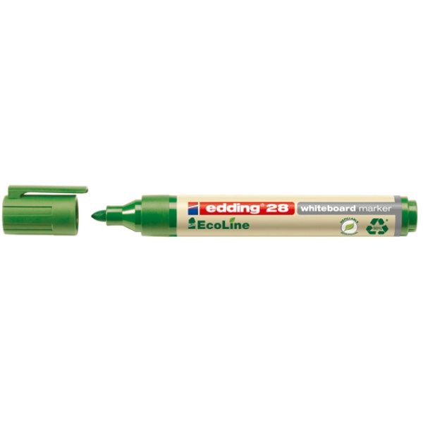 Marcatore verde per lavagne bianche edding 28 ecoline tratto 1,5 - 3,00mm - Z11543