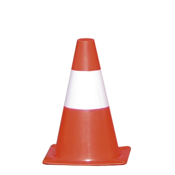 Cono segnaletico h30cm bianco/rosso - Z11614
