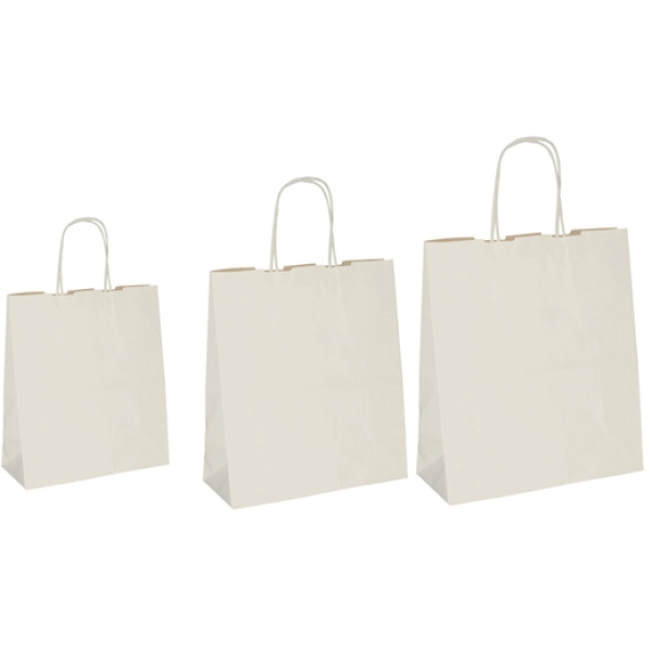 25 shoppers carta biokraft 22x10x29cm twisted sabbia - Z11697