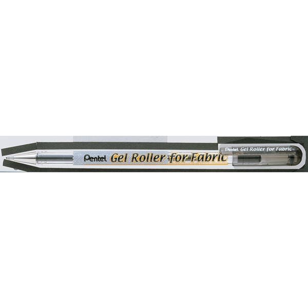 Roller gel per tessuti inchiostro permanente nero pentel - Z11945