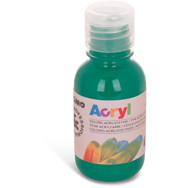 Colore acrilico fine bottiglia da 125ml verde smeraldo - Z11952
