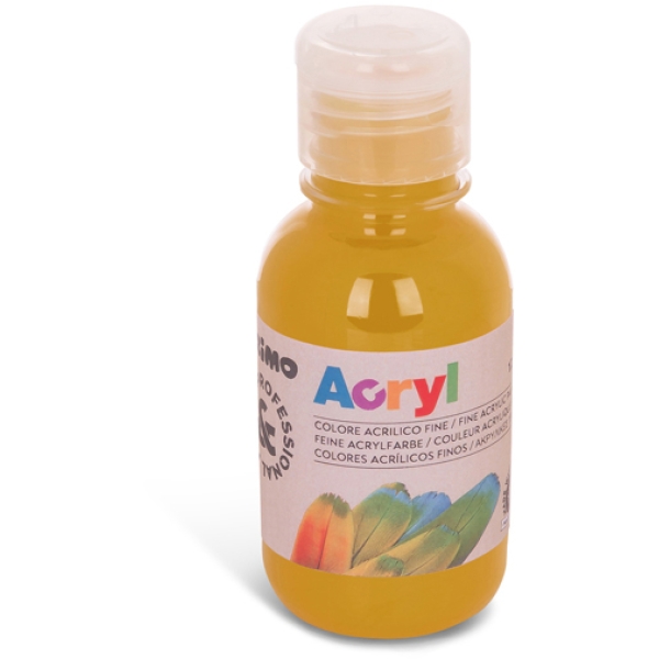 Colore acrilico fine bottiglia da 125ml giallo ocra - Z11957