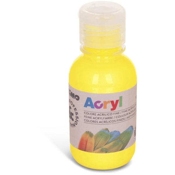 Colore acrilico fine bottiglia da 125ml giallo primario - Z11958