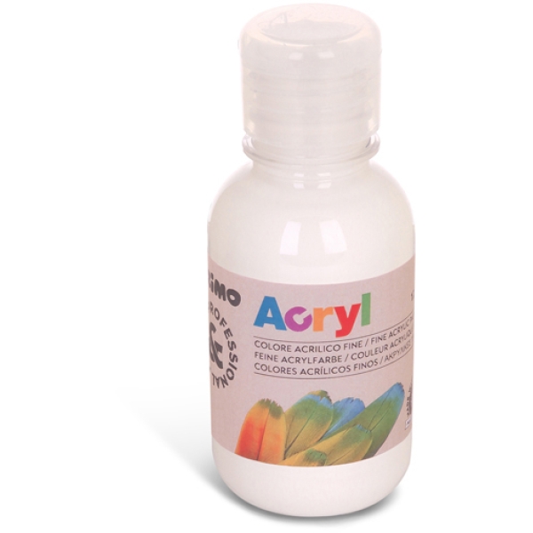 Colore acrilico fine bottiglia da 125ml bianco - Z11959
