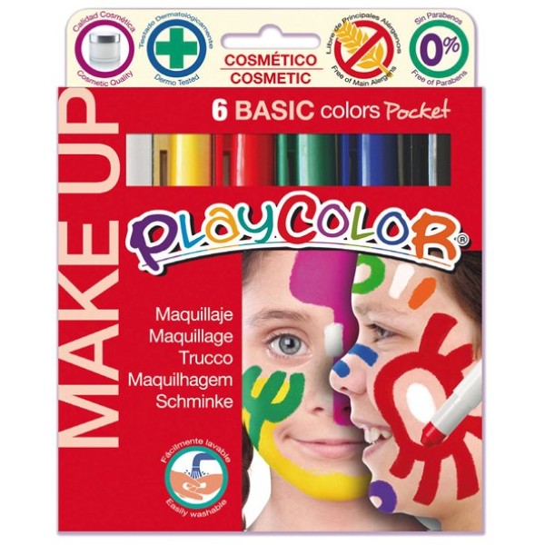 Make up tempera solida playcolor astuccio con 6 colori brillanti - Z12014