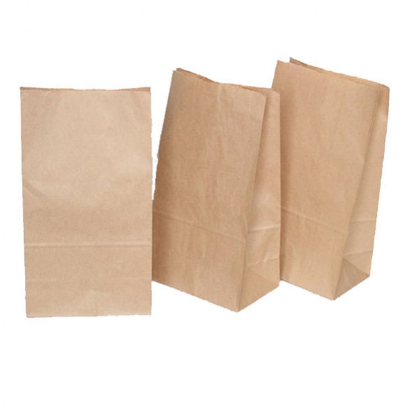 100 sacchetti avana 22x40cm +6cm in carta kraft - Z12159