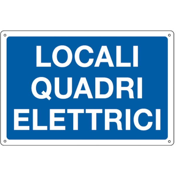 Cartello alluminio 30x20cm 'locale quadri elettrici' - Z12180