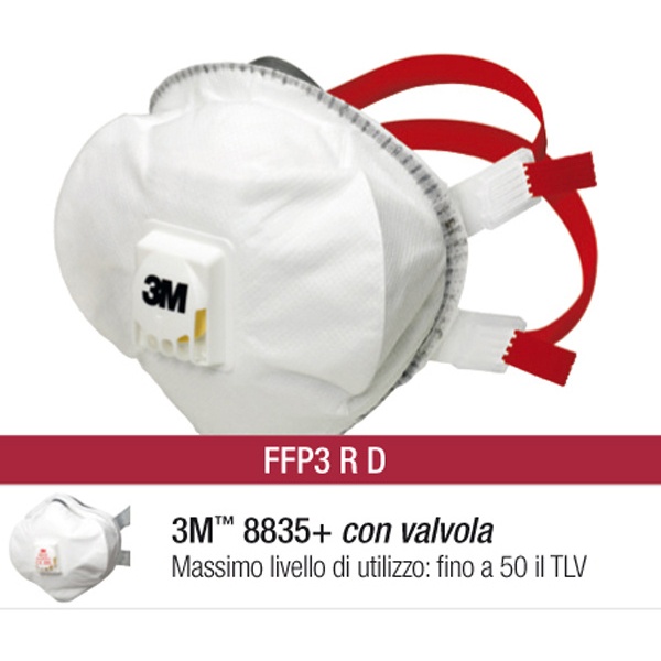 Scatola 5 mascherine 8835+ premium ffp3 con valvola - Z12198