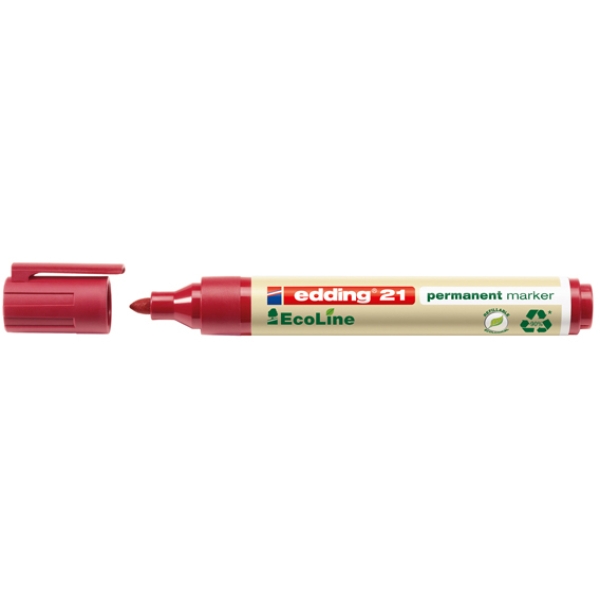 Marcatore permanente 21 ecoline p.conica rosso edding - Z12384