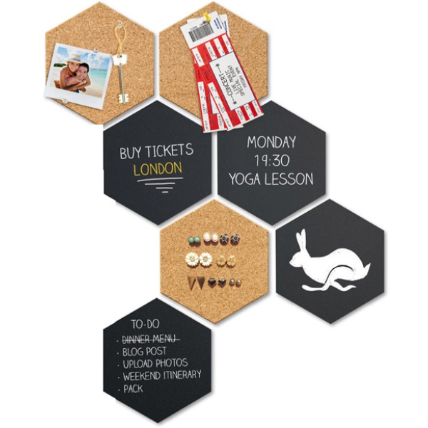 Set lavagne da parete wall hexagon securit - Z12424