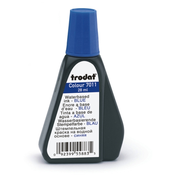 Inchiostro blu 28ml per timbro in gomma 7011 trodat - Z12498