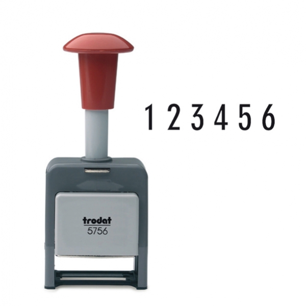 Cartucce Ricambio Trodat 6/5756 - Pack 5 Pezzi Rosso, Per Numeratori 5746 E 5756