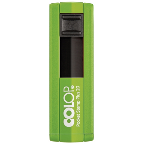 Timbro pocket stamp plus 20 verde 14x38mm autoinchiostrato colop - Z12529